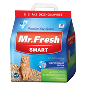 Mr.Fresh Smart древесный комкующийся наполнитель для короткошерстных кошек