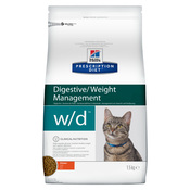 Hill's Prescription Diet w/d Digestive/Weight Management Сухой лечебный корм для кошек при проблемах с весом (с курицей)